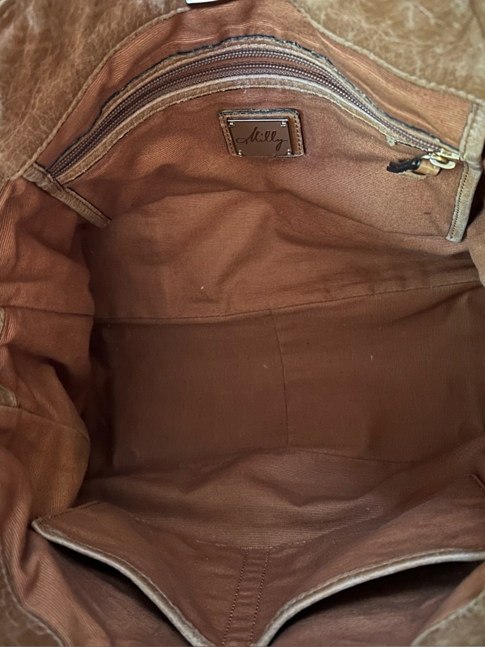 Milly | Brown Leather Shoulder Bag crossbody - Picture 4 of 8